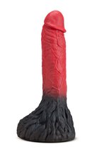 Реалистичный фаллоимитатор Lycan Lock On Werewolf Dildo - 26,7 см., цвет красный/черный - Blush Novelties