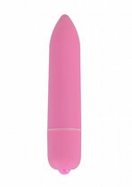 Розовая удлинённая вибропуля Power Bullet Pink - 8,3 см - Shots Media
