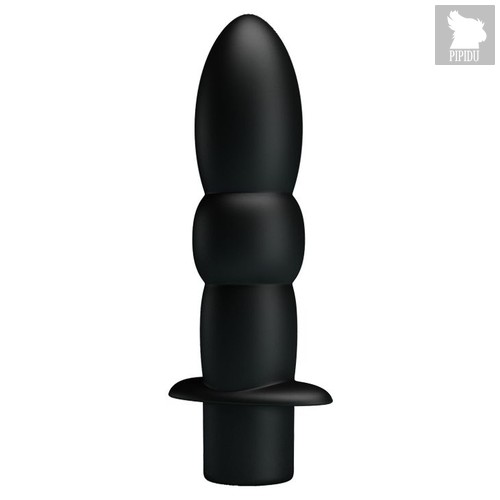 Черный анальный вибромассажер Wyatt - 11,5 см., цвет черный - Baile