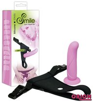 Розовый страпон на трусиках с регулируемыми бретелями Smile - 16 см - ORION