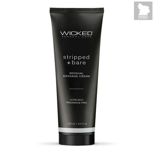 Массажный легкий крем WICKED Stripped plus Bare - 120 мл. - Wicked