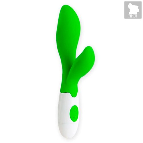 Вибромасажер Pretty Love с клиторальным стимулятором, цвет зеленый - Baile