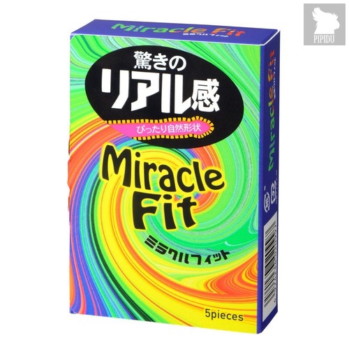 Презервативы Sagami Xtreme Miracle Fit - 5 шт., цвет розовый - Sagami