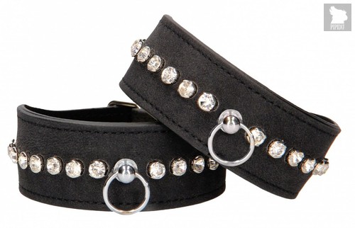 Черные поножи Diamond Studded Ankle Cuffs, цвет черный - HOT