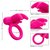 Розовое перезаряжаемое кольцо Silicone Rechargeable Triple Clit Flicker, цвет розовый - California Exotic Novelties