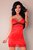 Яркая сорочка Rubinoe с приталенным силуэтом, цвет красный, размер S-M - Livia Corsetti