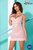 Обольстительная коротенькая полупрозрачная сорочка Sisi с рюшами, цвет розовый, L-XL - Avanua