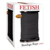 Черная веревка для связывания Bondage Rope - 60,9 м., цвет черный - Pipedream