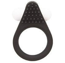 Чёрное эрекционное кольцо LIT-UP SILICONE STIMU RING 1 BLACK, цвет черный - Dream toys