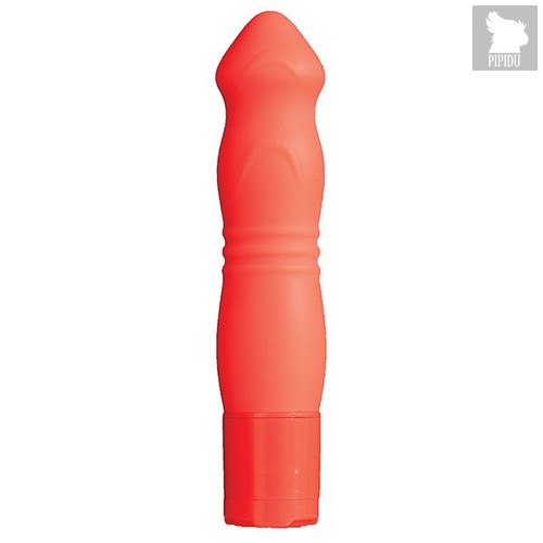 Оранжевый силиконовый вибромассажёр NEON BLISS VIBRATOR - 9 см, цвет оранжевый - Dream toys