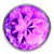 Большая серебристая анальная пробка Diamond Purple Sparkle Large с фиолетовым кристаллом - 8 см - Lola Toys