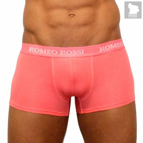 Хлопковые трусы-боксеры, цвет коралловый, XL - Romeo Rossi