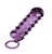 Закрытая фиолетовая насадка с пупырышками SAMURAI PENIS SLEEVE PURPLE - 14,5 см, цвет фиолетовый - Nanma (NMC)