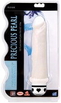Белый вибратор Precious Pearl c 10 функциями вибрации - 16,5 см, цвет белый - Dream toys