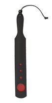 Чёрный пэддл с красным геометрическим узором O-Impression Paddle - 40 см., цвет красный/черный - Blush Novelties