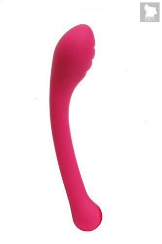 Ярко-розовый фаллоимитатор с изогнутой головкой - 18 см, цвет розовый - 4sexdreaM