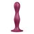 Малиновый фаллоимитатор Double Ball-R - 17,8 см., цвет малиновый - Satisfyer