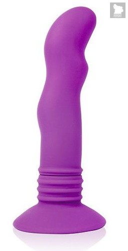Фиолетовый вибромассажер Cosmo на присоске - 12 см., цвет фиолетовый - Bioritm