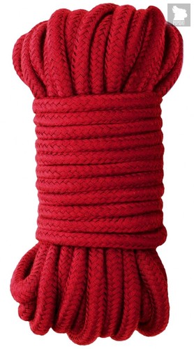 Красная веревка для бондажа Japanese Rope - 10 м., цвет красный - Shots Media