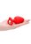 Красная анальная пробка с прозрачным стразом Extra Large Diamond Heart Butt Plug - 9,5 см., цвет красный - Shots Media