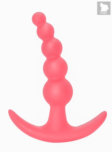 Розовая анальная пробка Bubbles Anal Plug - 11,5 см, цвет розовый - Lola Toys