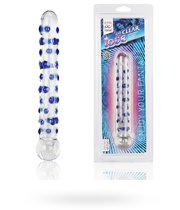 Стеклянный фаллос с массажными точками Clear Love - 20 см