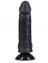 Черный фаллоимитатор-реалистик на присоске №2 - 16 см., цвет черный - МиФ