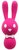 Розовый вибростимулятор-зайчик Dorcel - 16 см., цвет розовый - Howells