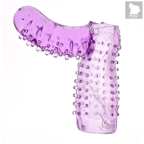Насадка на фаллос со стимулятором клитора, цвет фиолетовый - SEXTOY