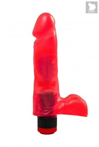 Красный гелевый вибратор №1 - 19 см, цвет красный - МиФ