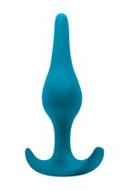 Бирюзовая анальная пробка Smooth - 12,5 см, цвет синий - Lola Toys