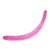 Розовый двусторонний фаллоимитатор из упругого геля - 42 см., цвет розовый - Baile