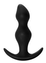 Чёрная фигурная анальная пробка Fantasy - 12,5 см, цвет черный - Lola Toys