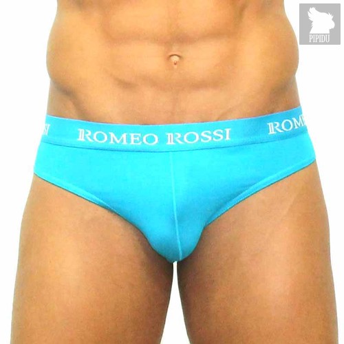 Трусы мужские брифы голубая бирюза, цвет голубой - Romeo Rossi