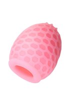 Розовый рельефный мастурбатор Pufl, цвет розовый - Toyfa