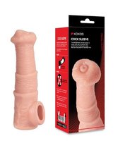 Телесная фантазийная насадка на член Cock Sleeve Size M, цвет телесный - Kokos