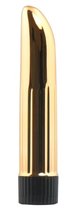 Золотистый многоскоростной вибромассажер Lady Finger - 12 см., цвет золотой - Dream toys