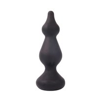 Фигурная анальная втулка Sex Expert - 10 см., цвет черный - Bioritm