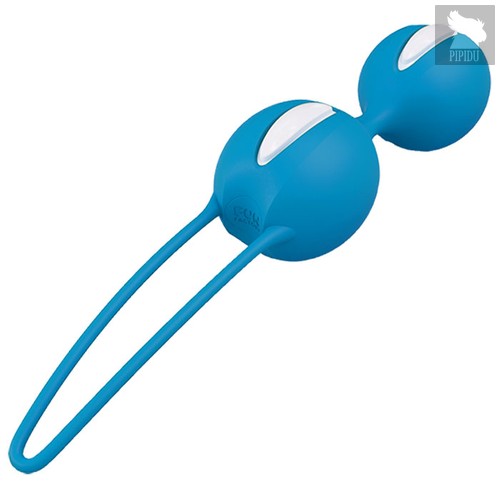Вагинальные шарики Smarts Duo - Bright Blue, цвет белый/голубой - Fun factory