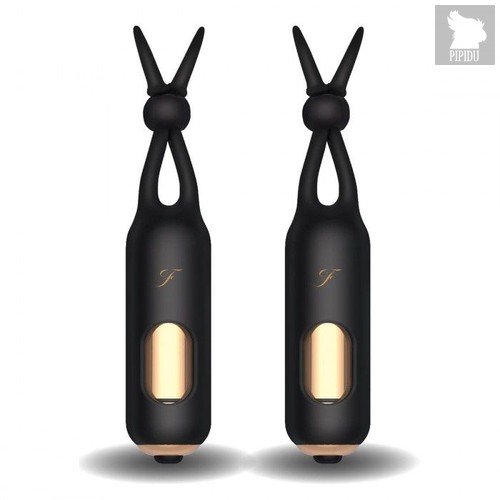 Черные вибростимуляторы для массажа сосков Vibrating Nipple Stimulators, цвет черный - Fredericks of hollywood
