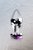 Серебристая коническая анальная пробка с фиолетовым кристаллом - 7 см., цвет фиолетовый - Toyfa
