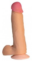Реалистичный телесный фаллоимитатор с присоской №63 - 19 см., цвет телесный - МиФ