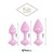 Набор из 3 нежно-розовых анальных пробок Bibi Butt Plug Set, цвет розовый - FeelzToys