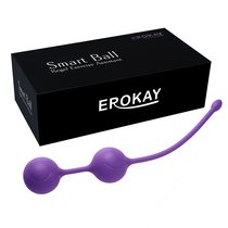 Фиолетовые металлические шарики с хвостиком в силиконовой оболочке, цвет фиолетовый - Eroplant