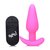 Розовая анальная вибропробка с пультом ДУ 21X Remote Control Vibrating Silicone Butt Plug - 10,4 см., цвет розовый - XR Brands