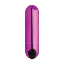 Лиловая вибропуля 10X Rechargeable Vibrating Metallic Bullet, цвет лиловый - XR Brands