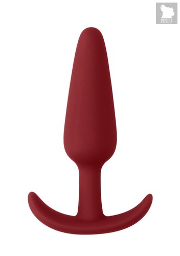 Красная анальная пробка для ношения Slim Butt Plug - 8,3 см., цвет красный - Shots Media