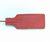 Красный кожаный стек с прямоугольным шлепком - 68 см, цвет красный - БДСМ арсенал