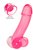 Розовый реалистичный фаллоимитатор Fush - 18 см., цвет розовый - Toyfa