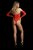 Изящное боди Wonder Rhinestone Bodysuit с длинным рукавом, цвет красный, S-L - Shots Media